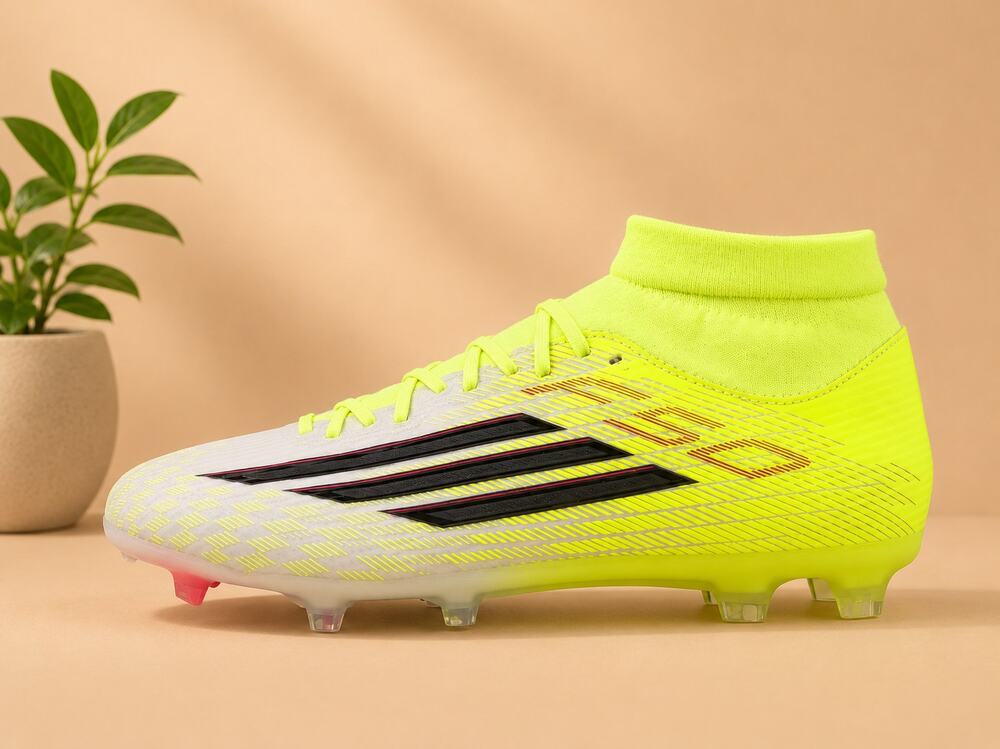 NWT adidas F50 League Mid FG/MG Soccer Cleats Solar Yellow Size 10.5 W/9.5 M